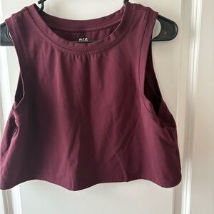 Women's Burgundy Crop Tank